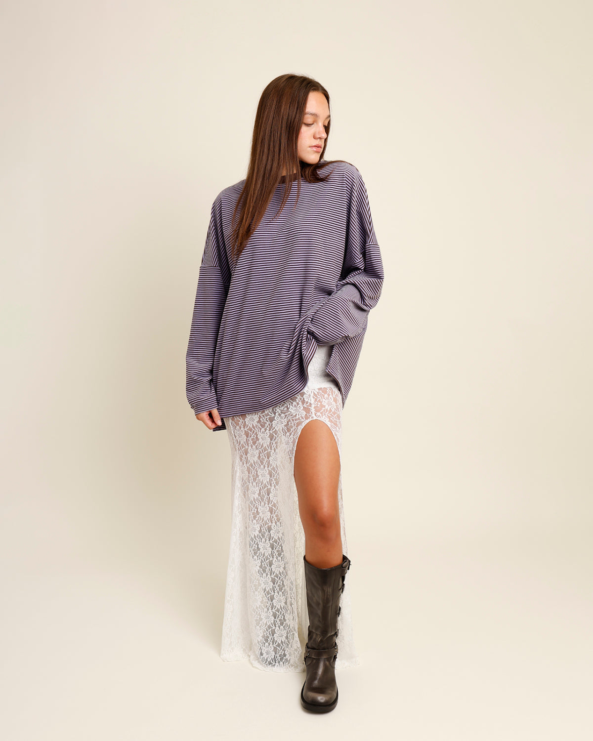 ALWAYS PULLING FOR IT LONG SLEEVE TEE X PURPLE