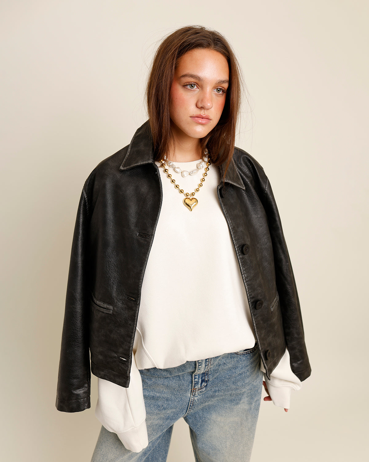FREE PEOPLE HERA VEGAN LEATHER JACKET
