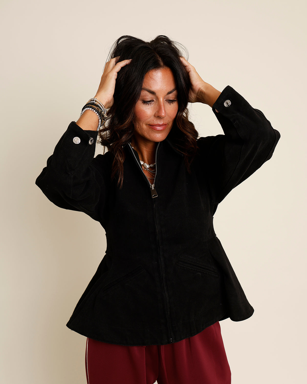 LINE & DOT ETON PEPLUM JACKET