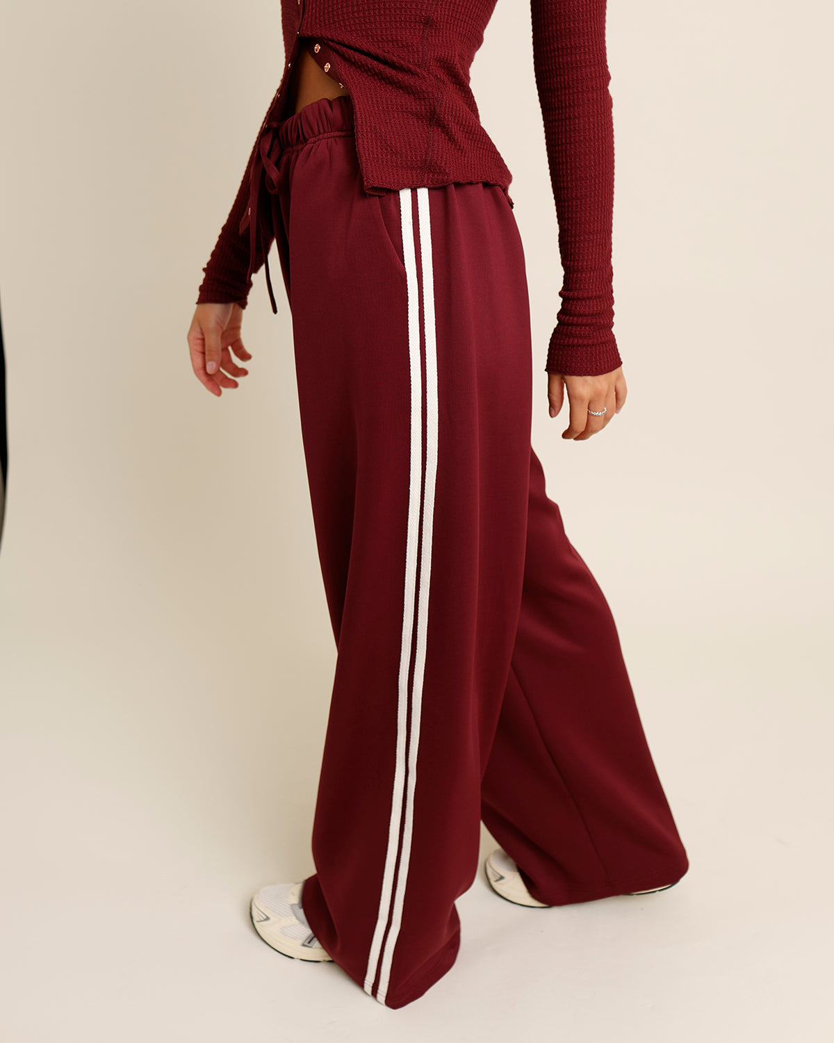 TRACK TALK TRACK PANTS X MAROON