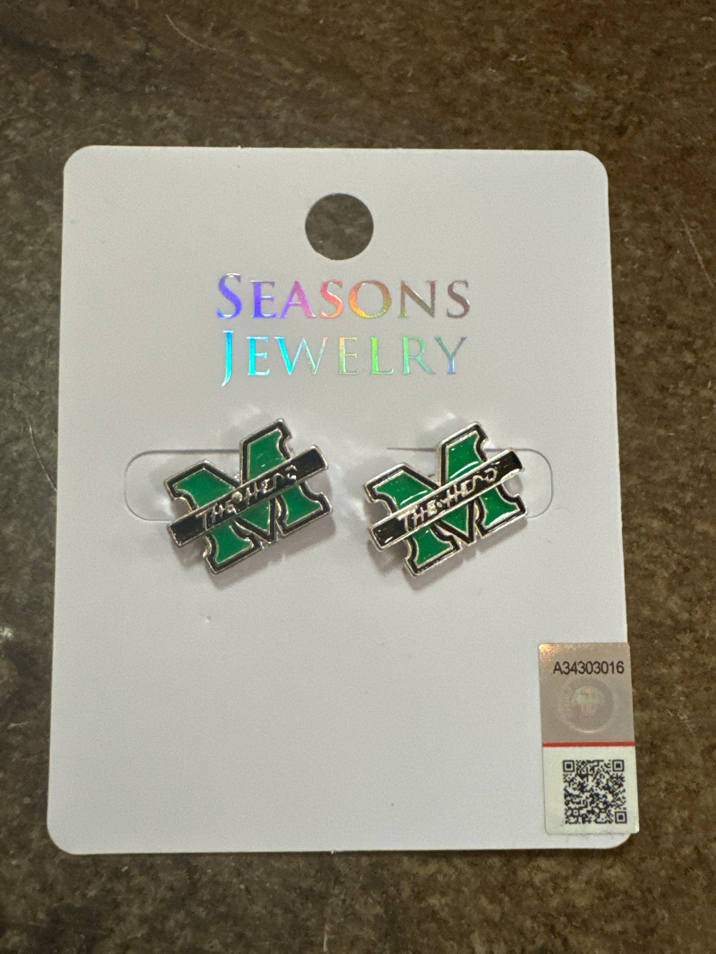 MARSHALL ENAMEL STUD EARRINGS