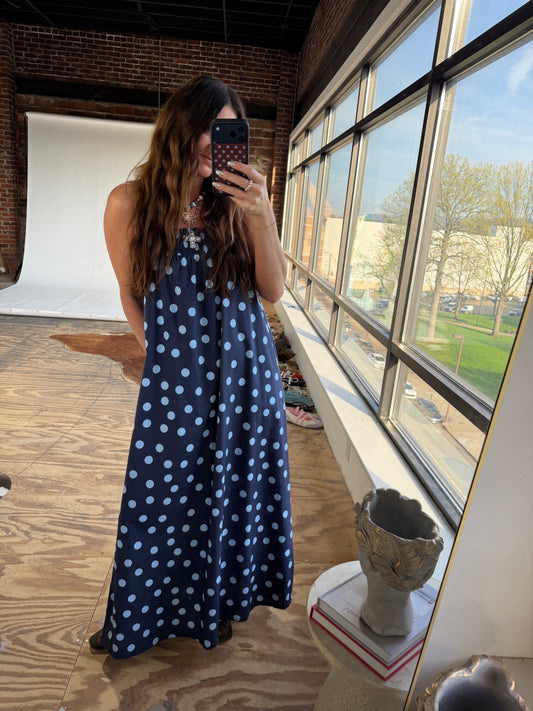 LUNA POLKA DOT MAXI DRESS
