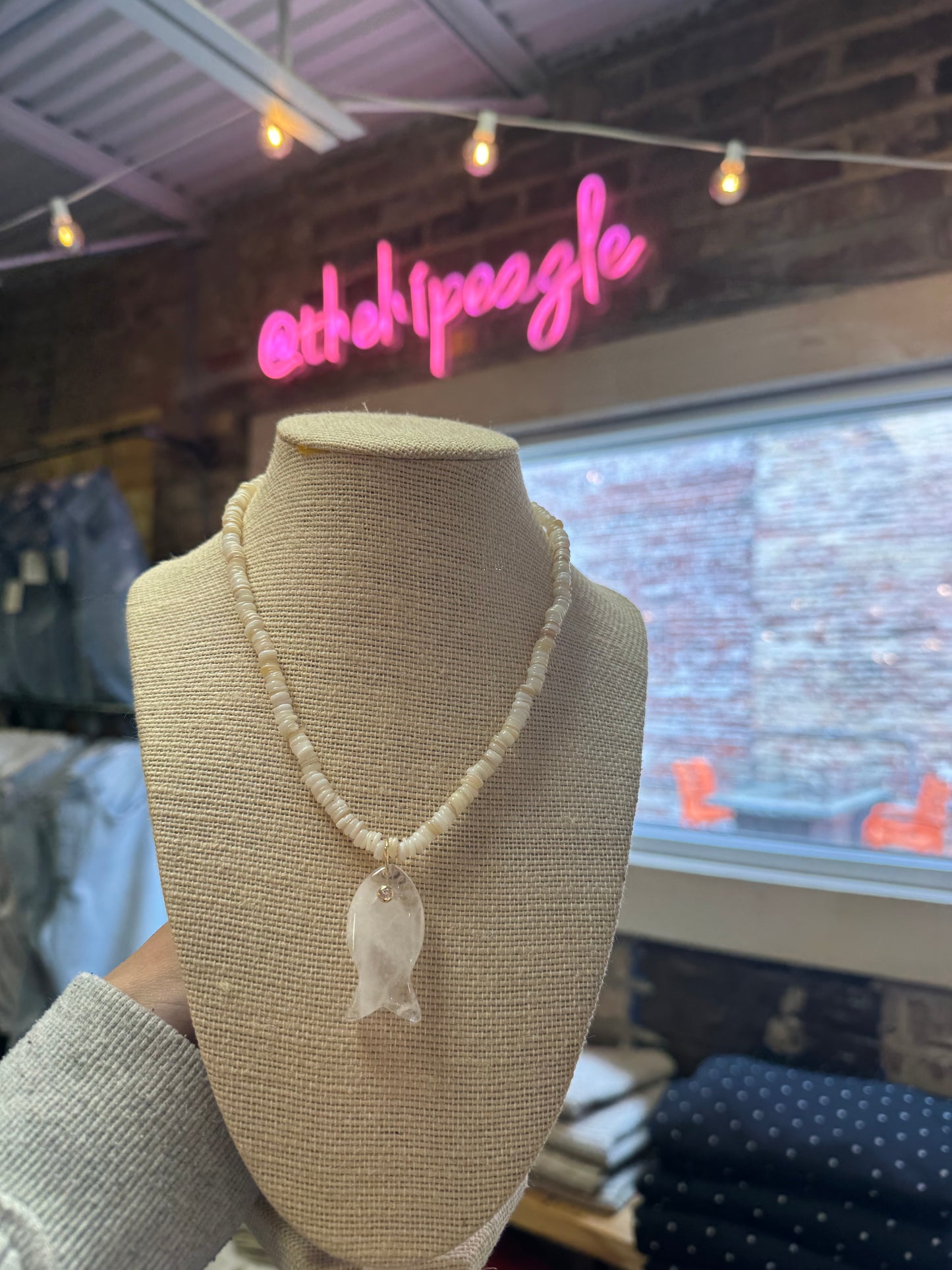 COASTAL FISH BEADED NECKLACE