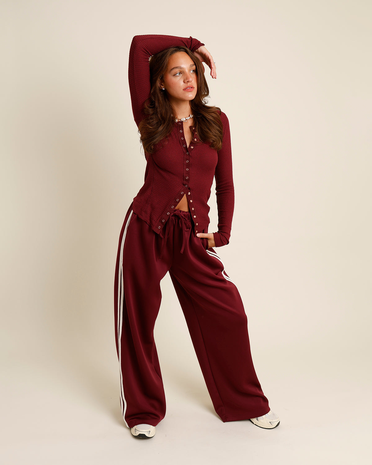 FREE PEOPLE GOING PLACES CARDI X MAROON