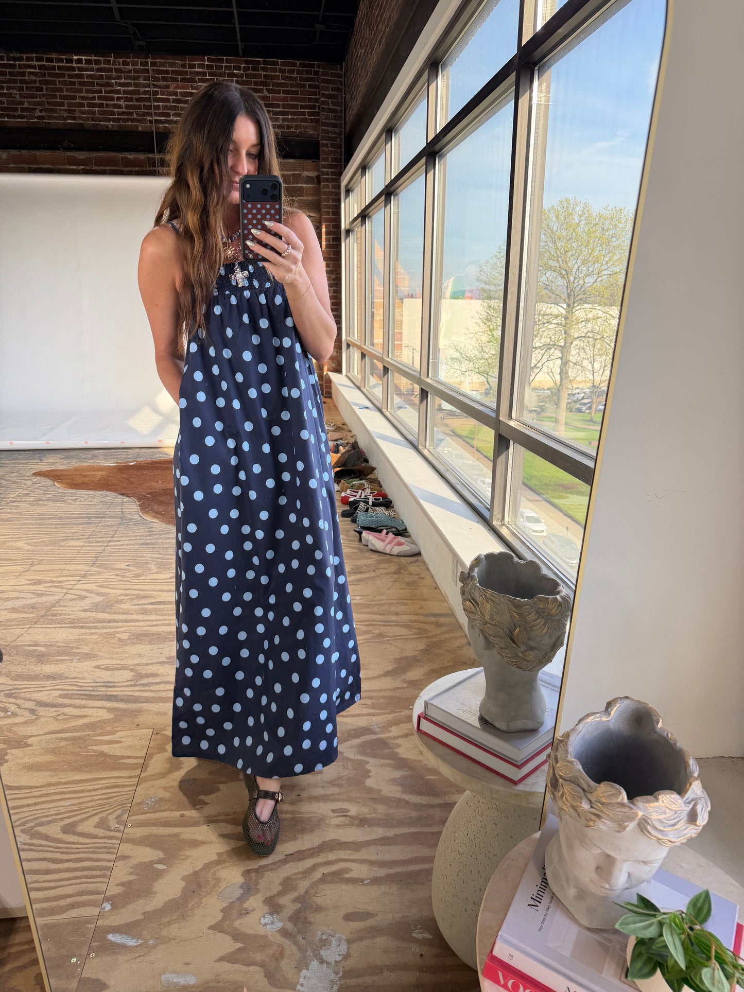 LUNA POLKA DOT MAXI DRESS