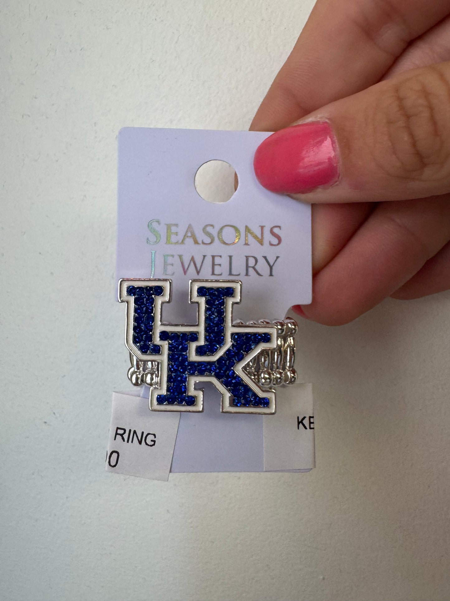 KENTUCKY CRYSTAL LOGO RING