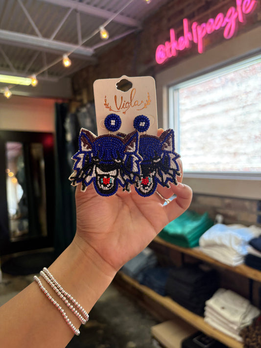 WILDCAT PRIDE BEADED EARRINGS