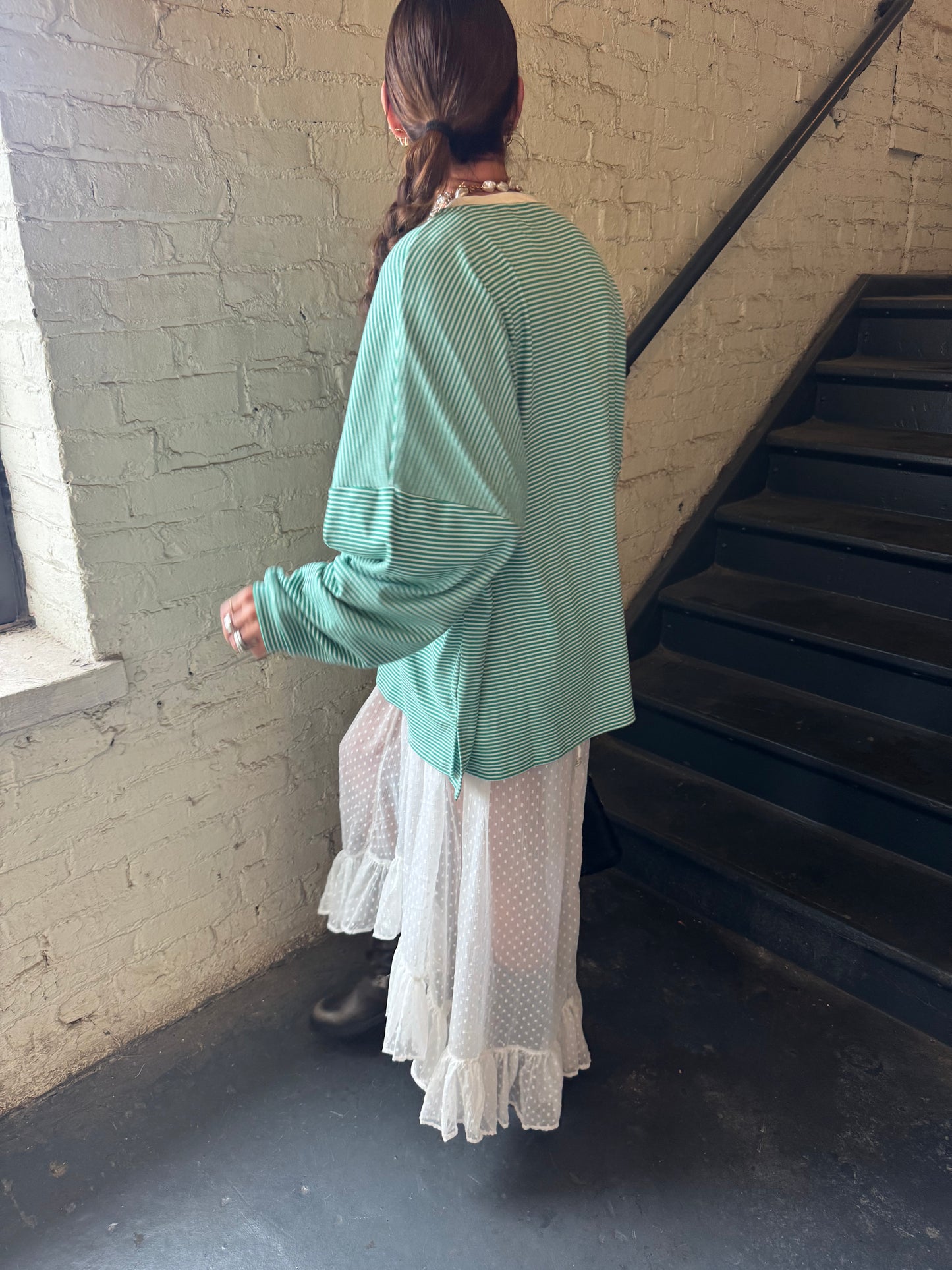 ALWAYS PULLING FOR IT LONG SLEEVE TEE X GREEN