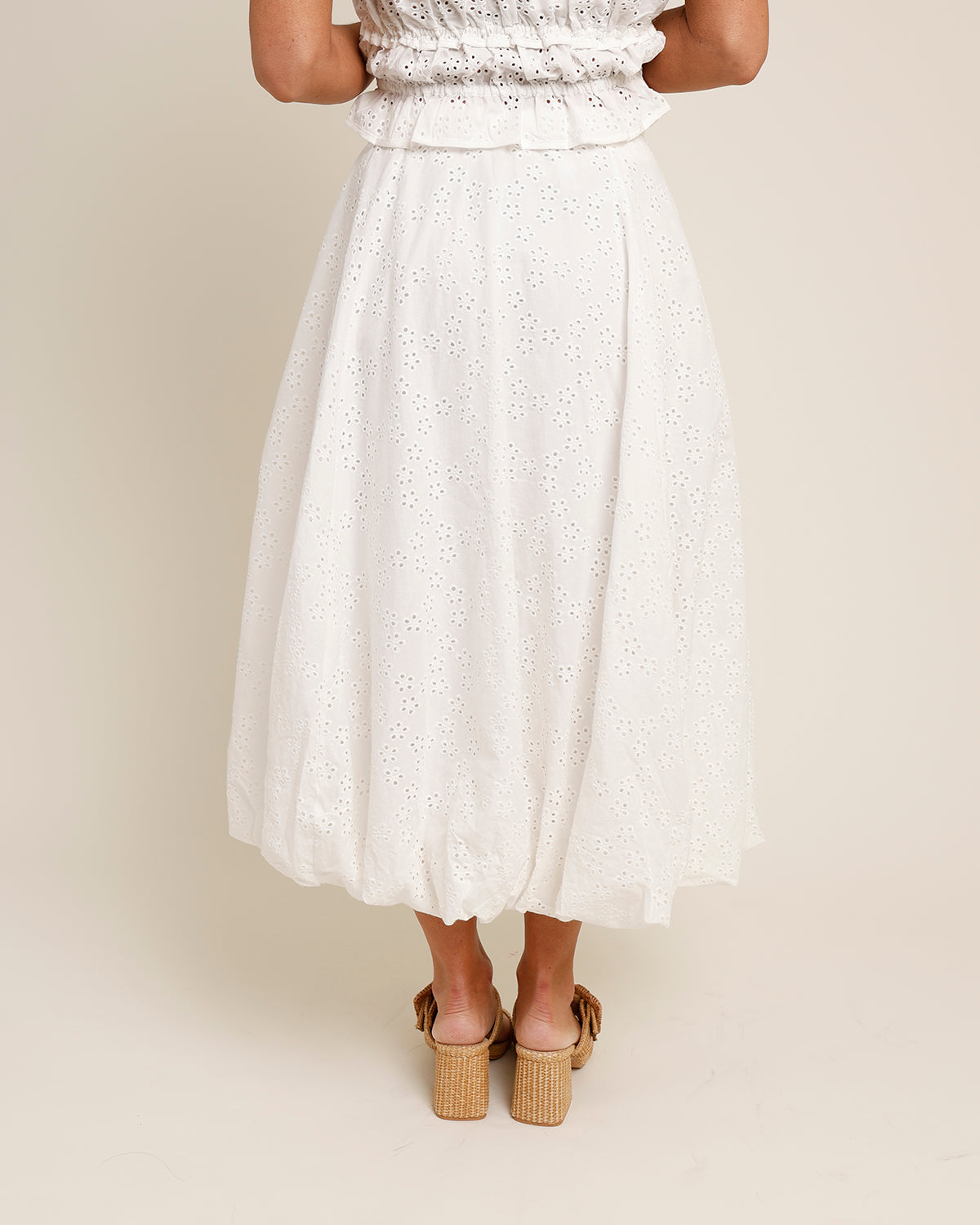 ASTR THE LABEL KISSEL EYELET MAXI SKIRT