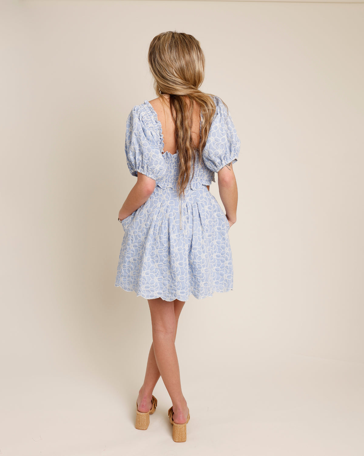APRIL EMBROIDERED MINI DRESS