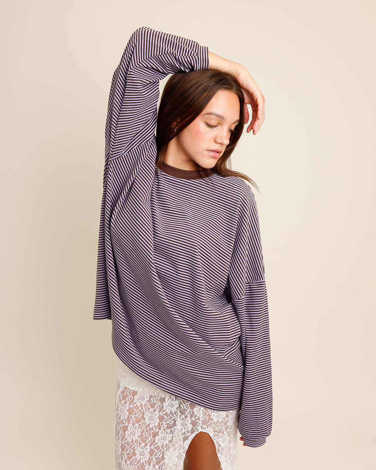 ALWAYS PULLING FOR IT LONG SLEEVE TEE X PURPLE