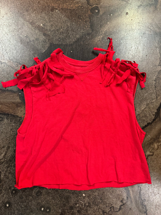 BLEACHER BABE X RIVALRY FRINGE TOP