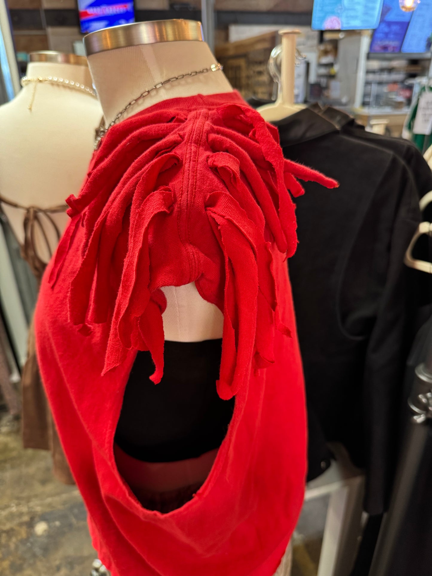 BLEACHER BABE X RIVALRY FRINGE TOP