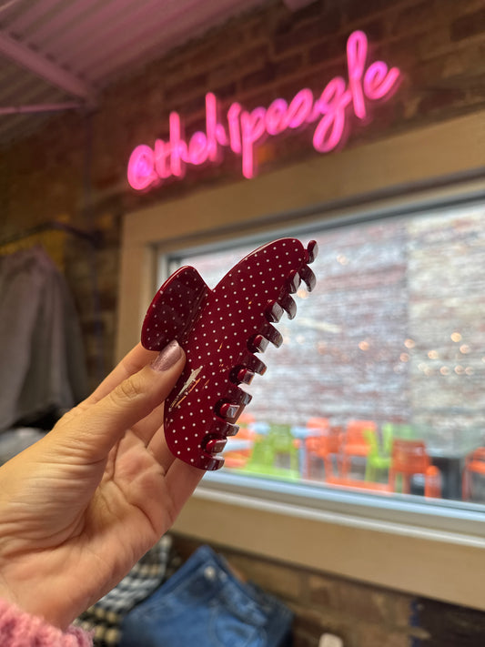 DARLING POLKA DOT CLAW CLIP