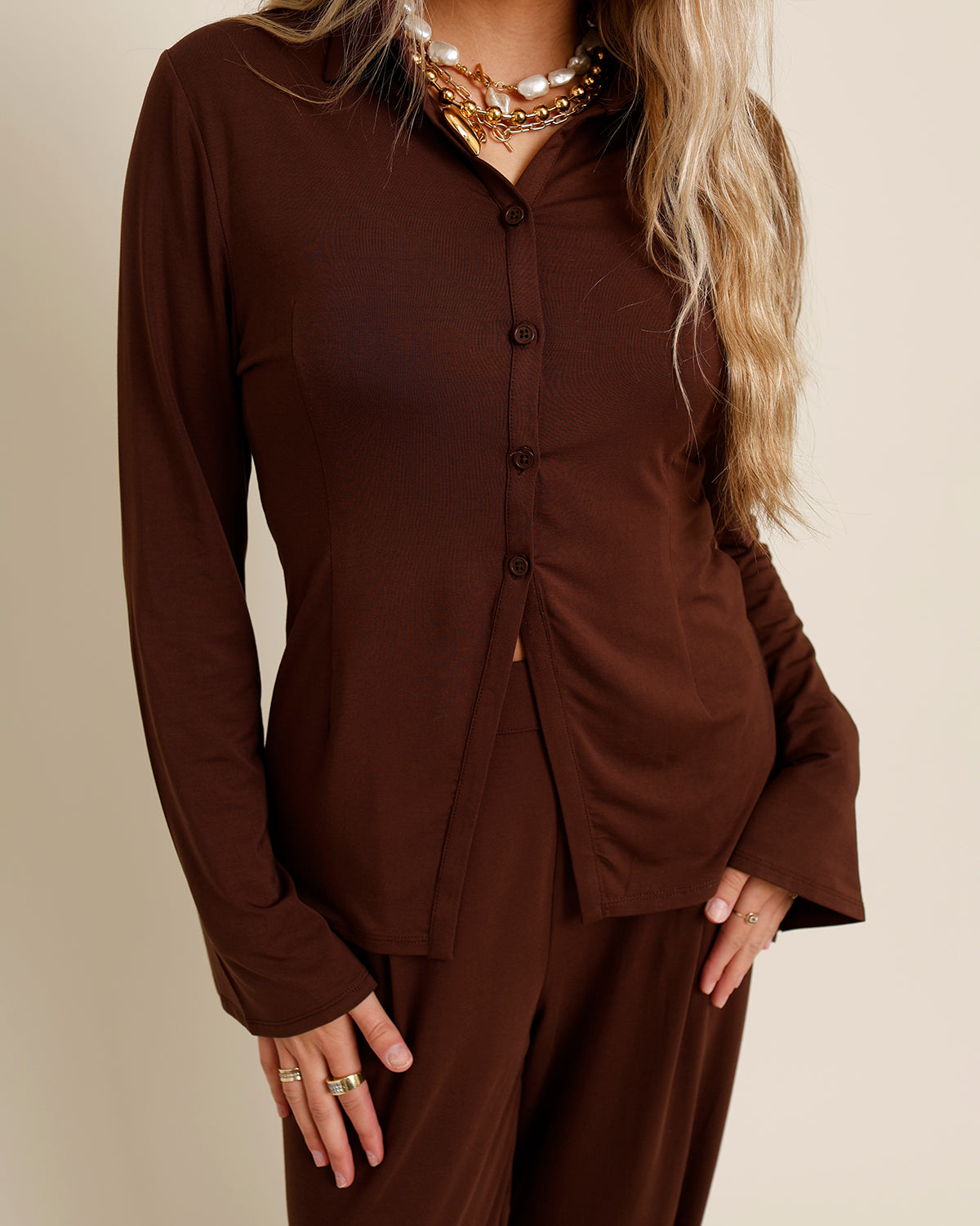 ESPRESSO BUTTON DOWN