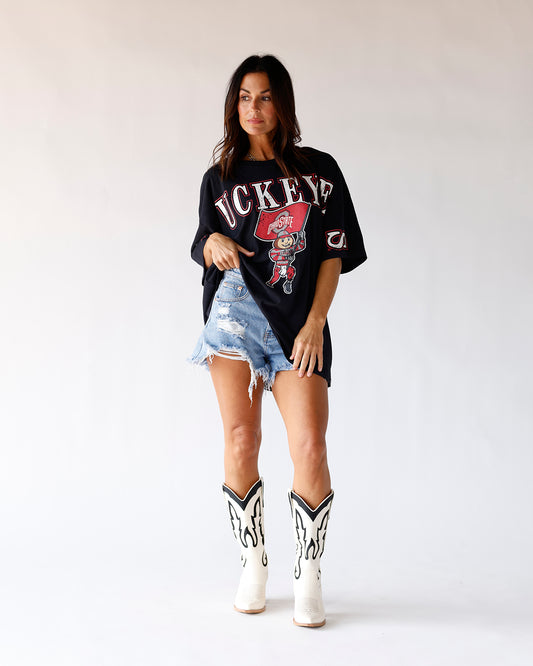 OSU BRUTUS THE BUCKEYE OVERSIZED BLACK GAMEDAY TEE