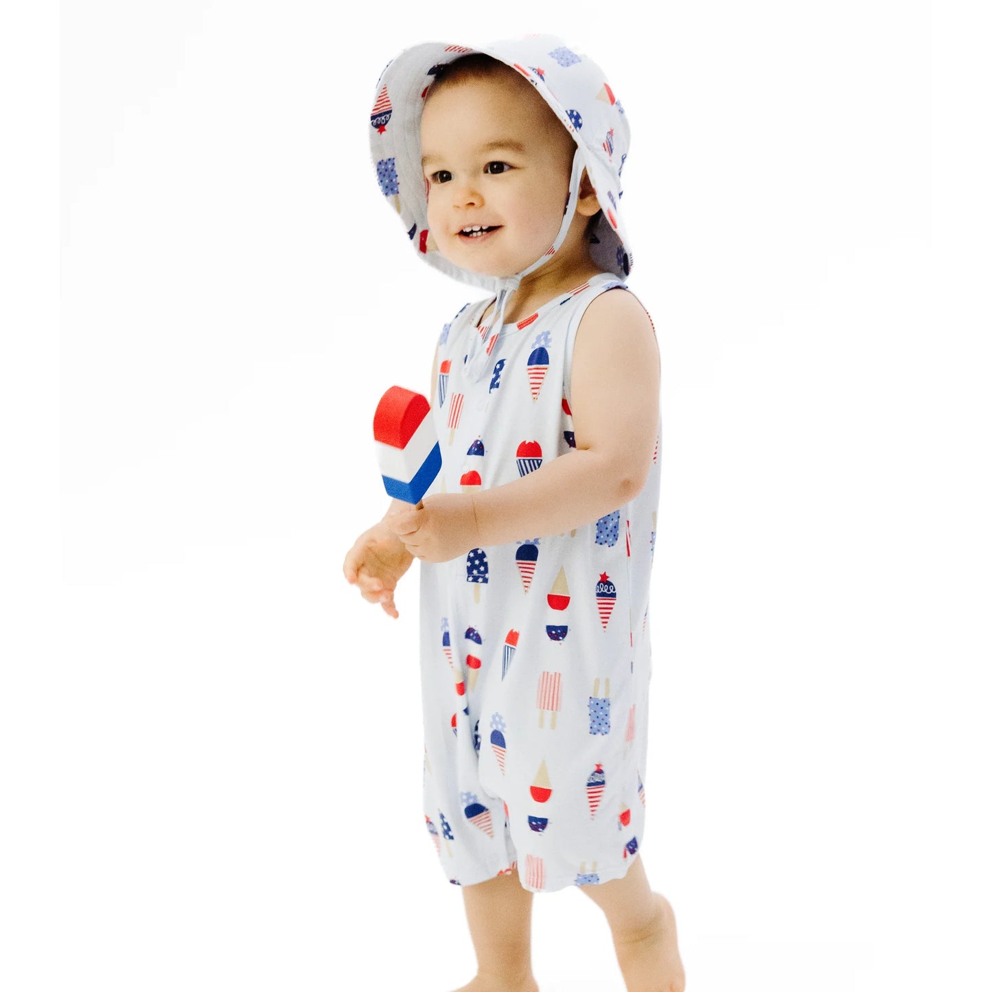 SLEEVELESS SHORTIE ROMPER X AMERICAN ICE CREAM BLUE