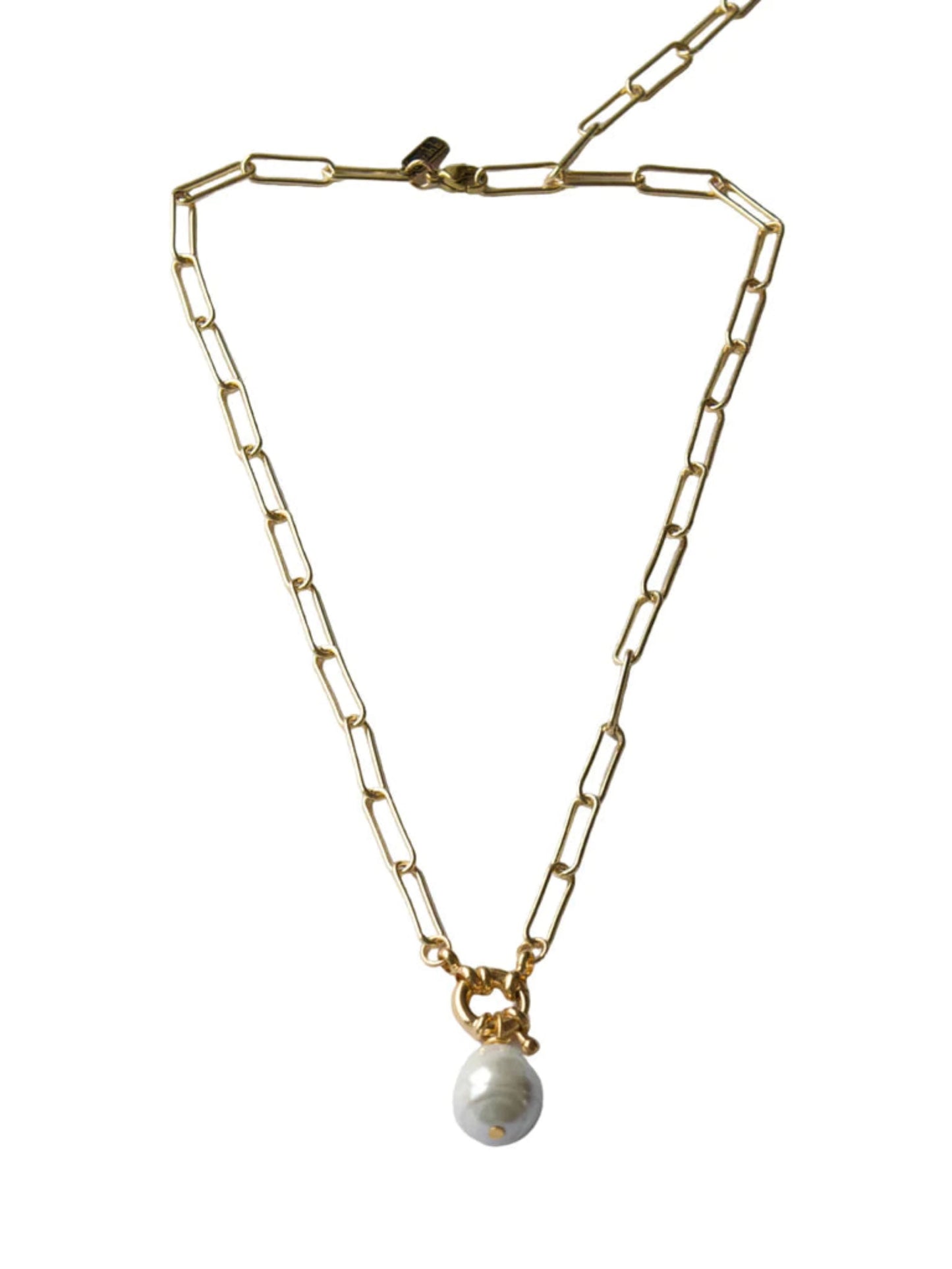 FARRAH B GOLD SHELL OUT NECKLACE - THE HIP EAGLE BOUTIQUE
