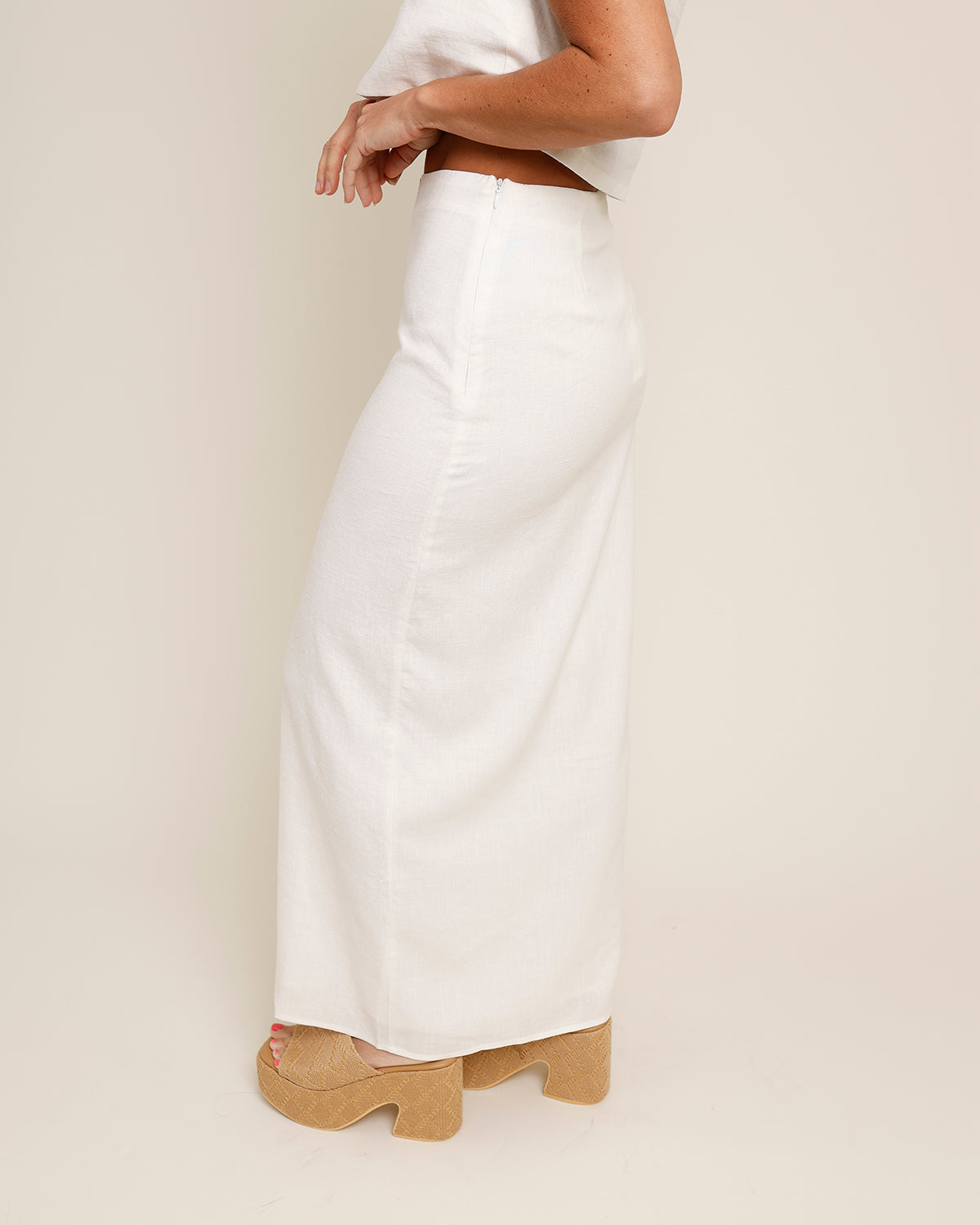 WINNIE LINEN CROP TOP