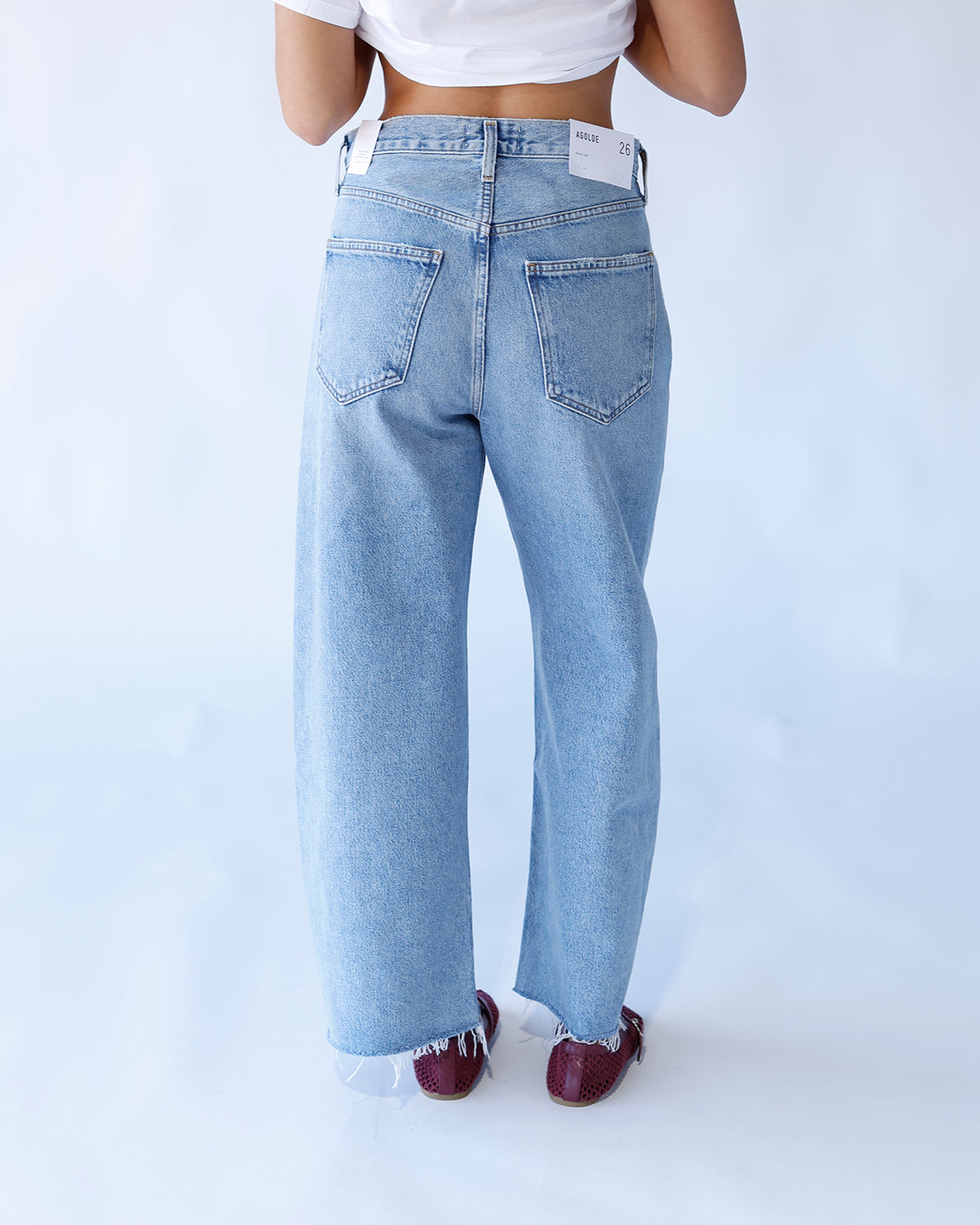 AGOLDE LOW CURVE CROP JEAN IN FORCE
