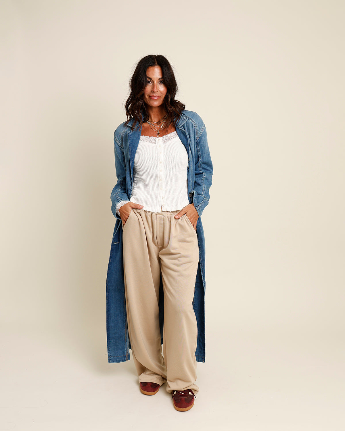 LAID-BACK LUXE SWEATPANTS X BEIGE