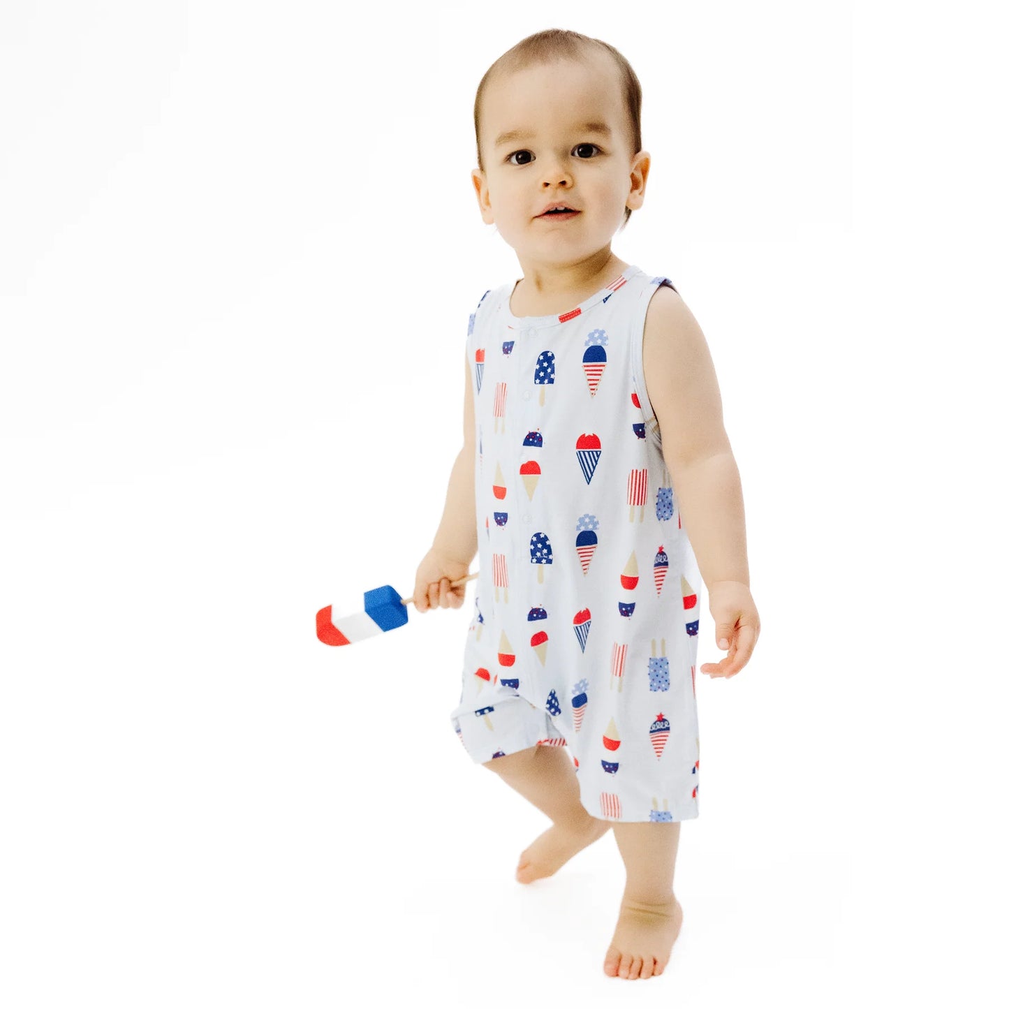 SLEEVELESS SHORTIE ROMPER X AMERICAN ICE CREAM BLUE