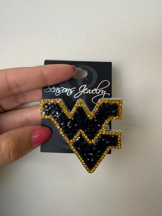 WEST VIRGINIA CRYSTAL LOGO PIN