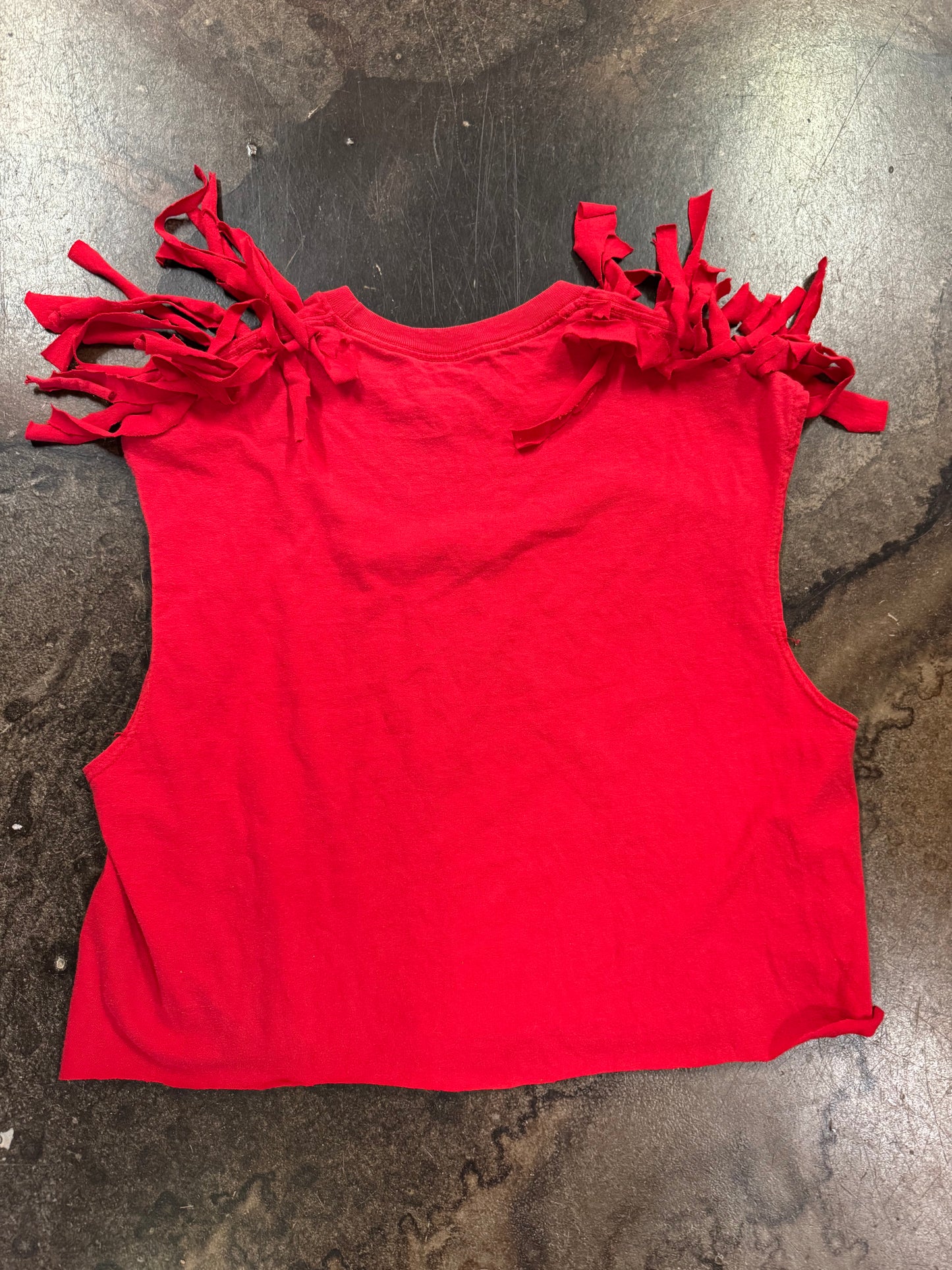 BLEACHER BABE X RIVALRY FRINGE TOP