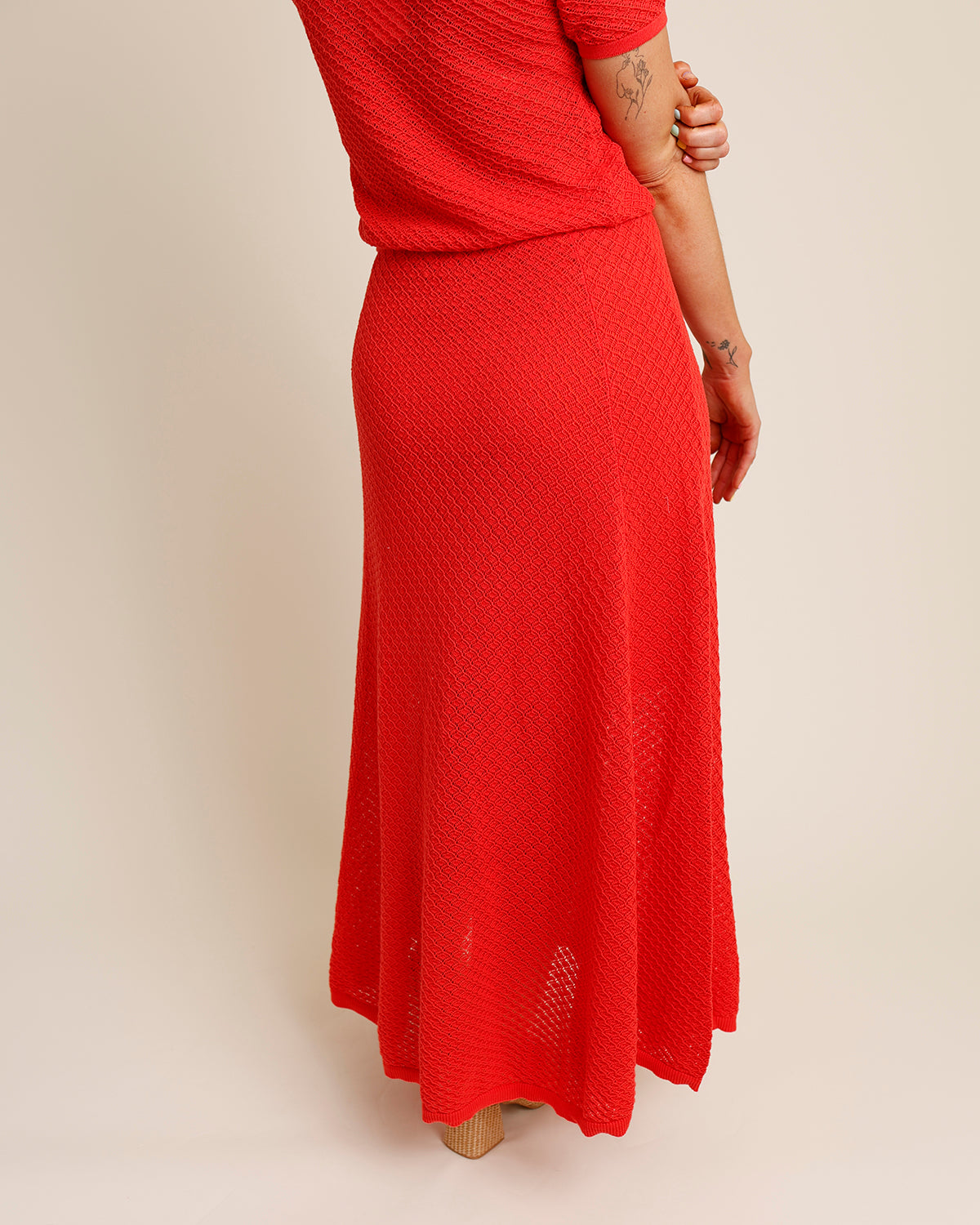 FRNCH AFFOUE MESH MAXI SKIRT