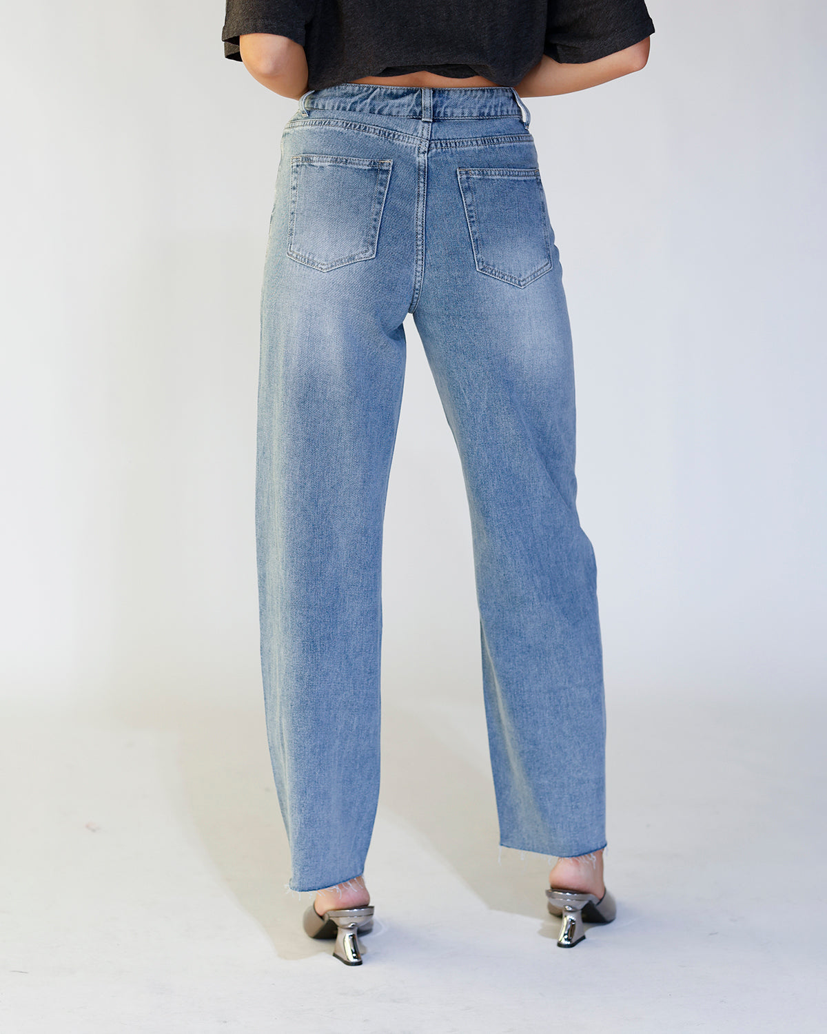 STARRY NIGHT GLITTER EMBELLISHED DENIM JEAN