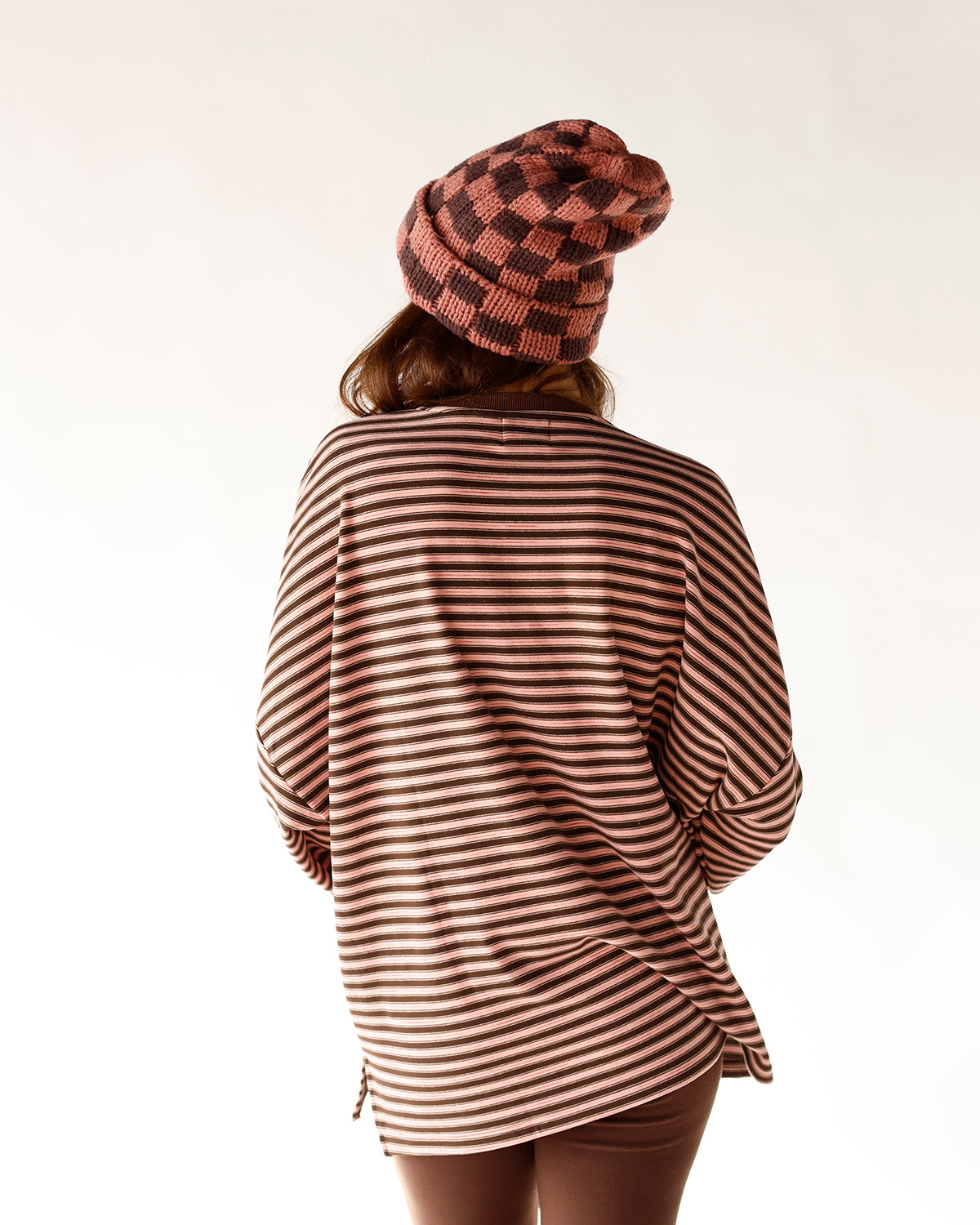 AUTUMN BLUSH STRIPED LONG SLEEVE TOP