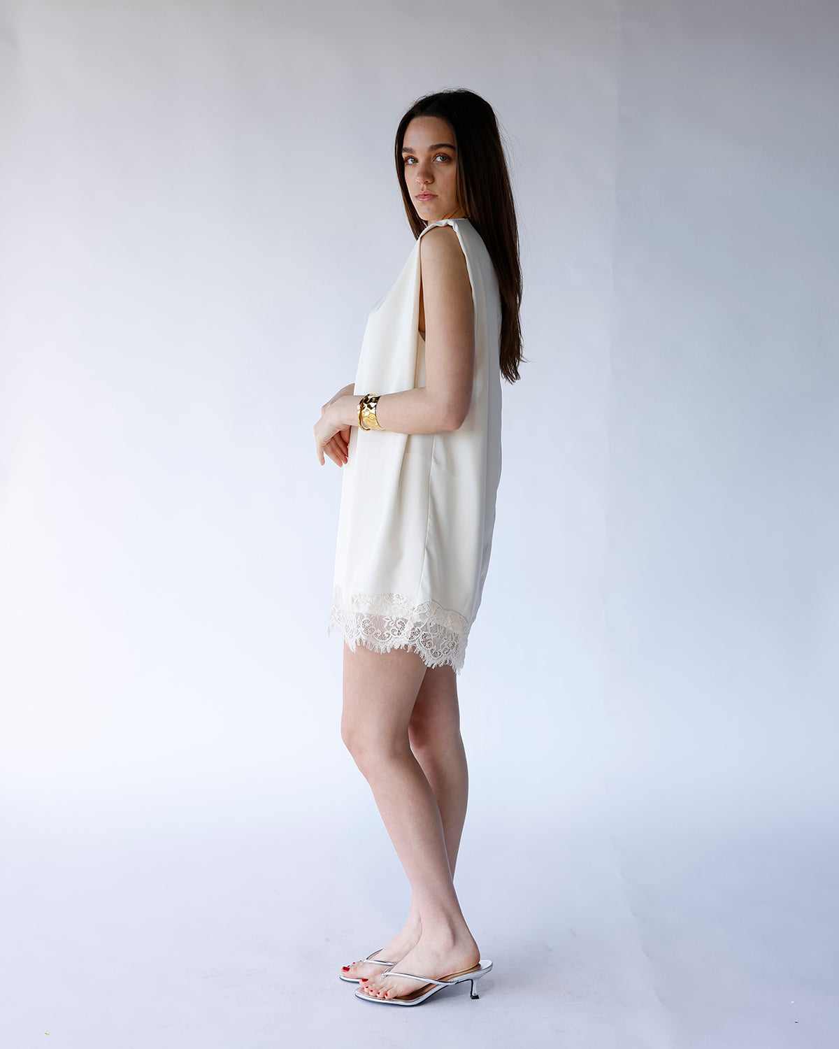 PEYTON LACE TRIM MINI DRESS