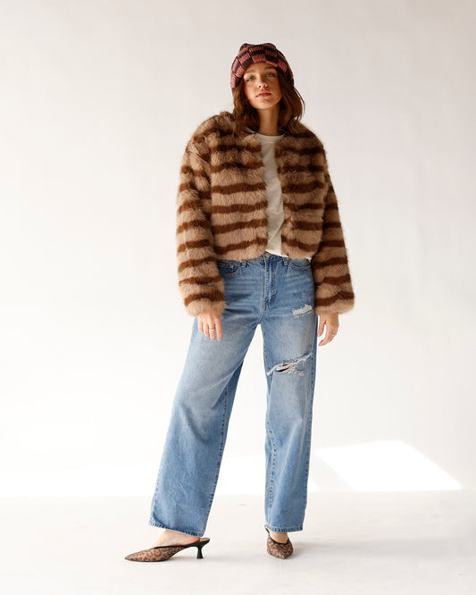 faux fur jacket brown fur jacket holiday fur jacket everyday fur jacket