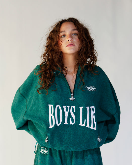 zip up fleece boys lie green sweatshirt comfy zip up