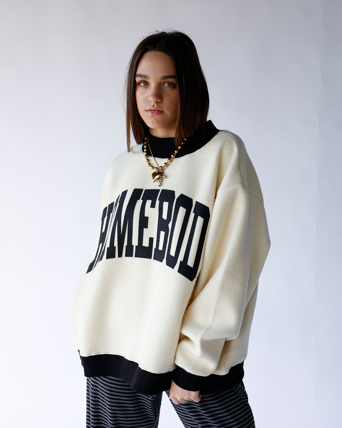 HOMEBODY REVERSIBLE MOCK NECK SWEATSHIRT
