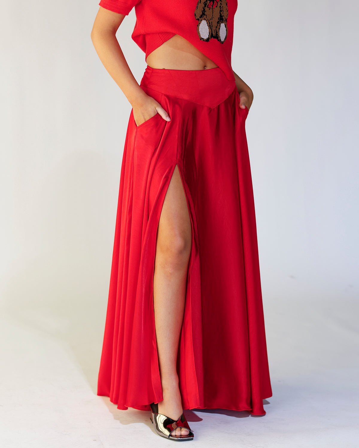 FREE PEOPLE CHILCO MAXI SKIRT X SALSA