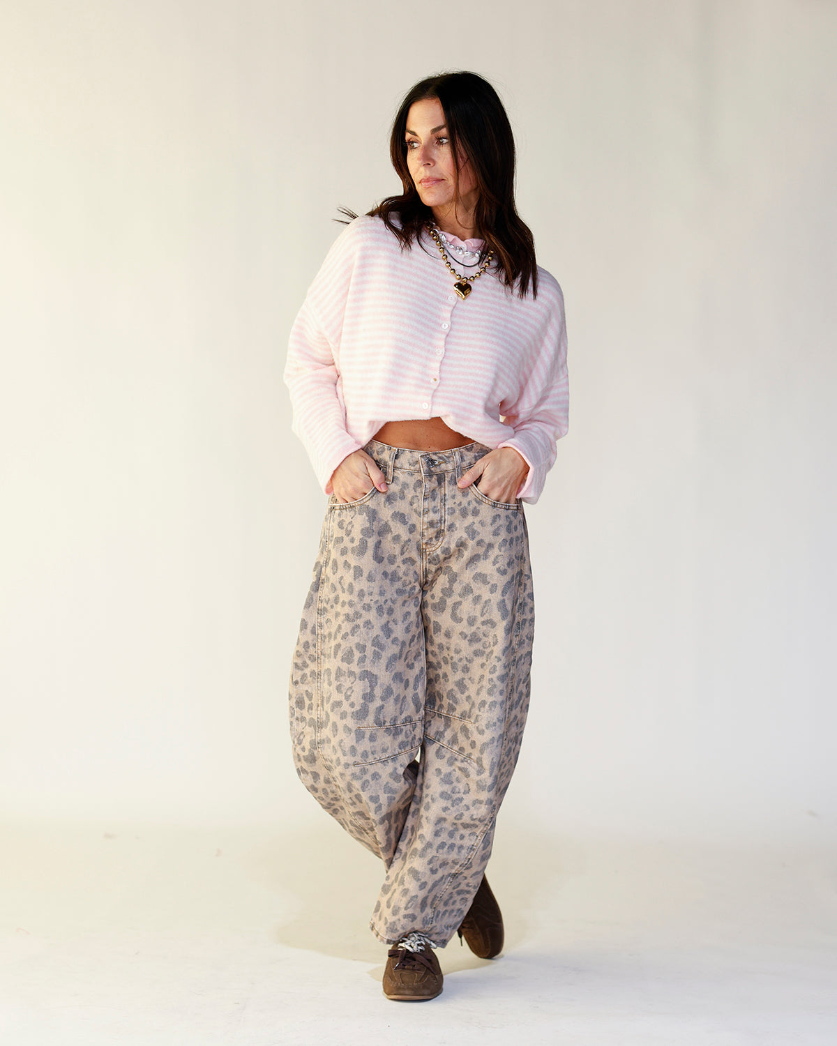 THE CULT CARDI X PINK STRIPE