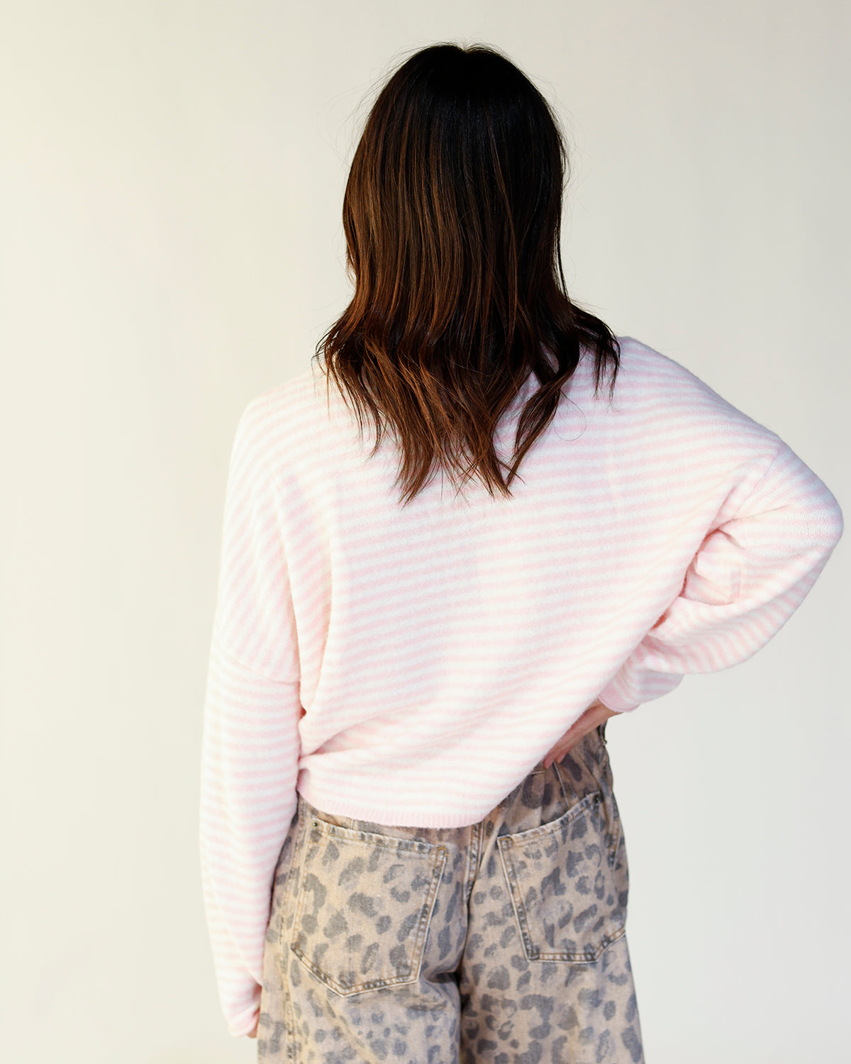 THE CULT CARDI X PINK STRIPE