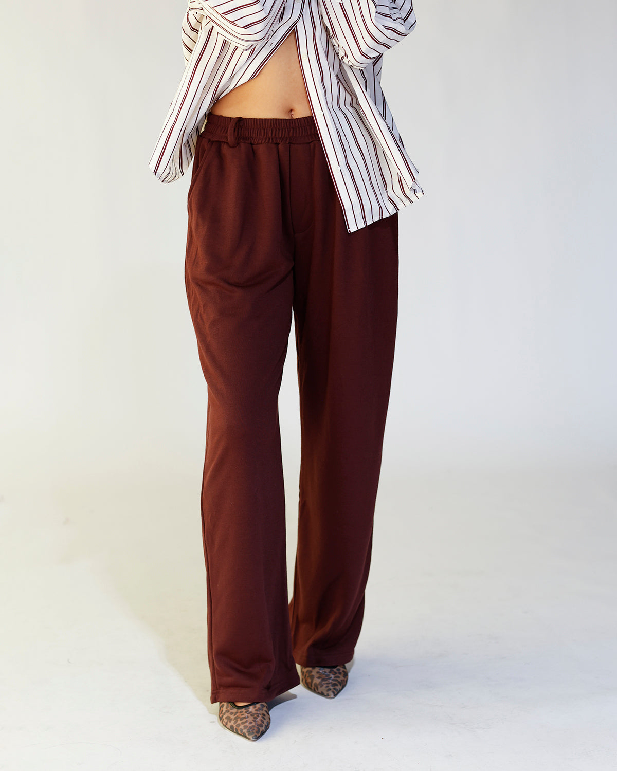 LAID-BACK LUXE SWEATPANTS X MAROON