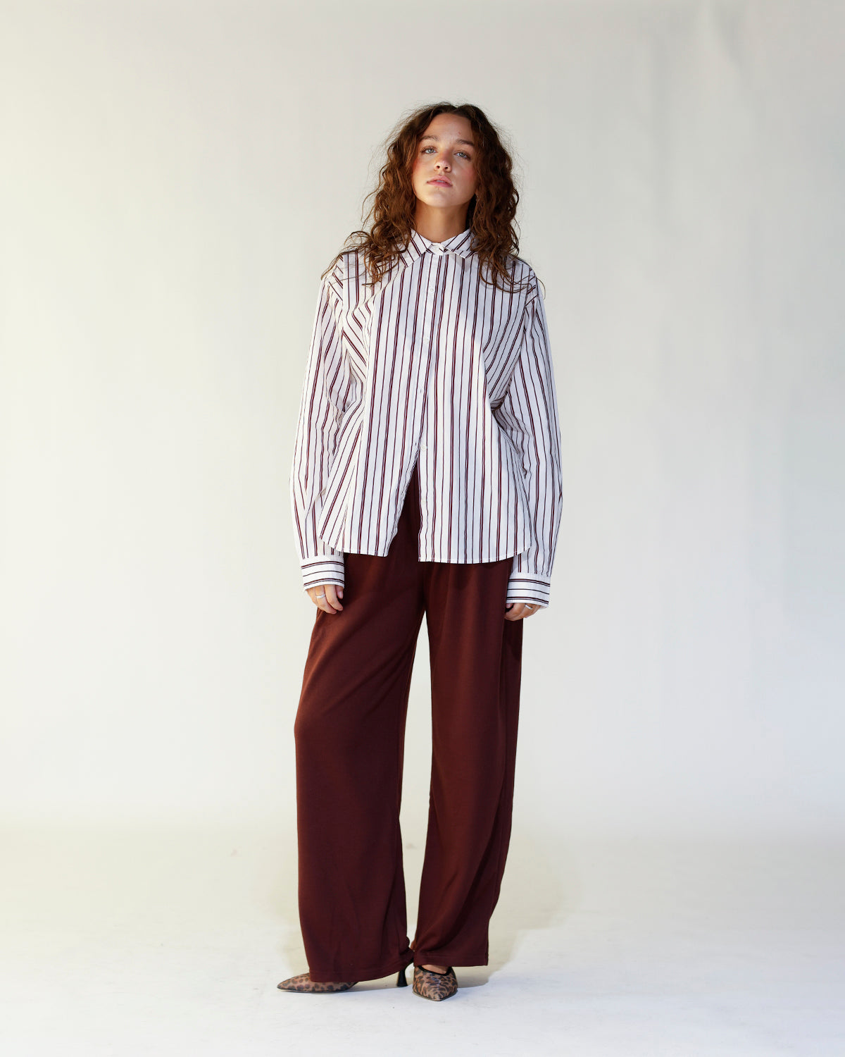 PISTOLA FINLAY BUTTON UP X CLARET STRIPE