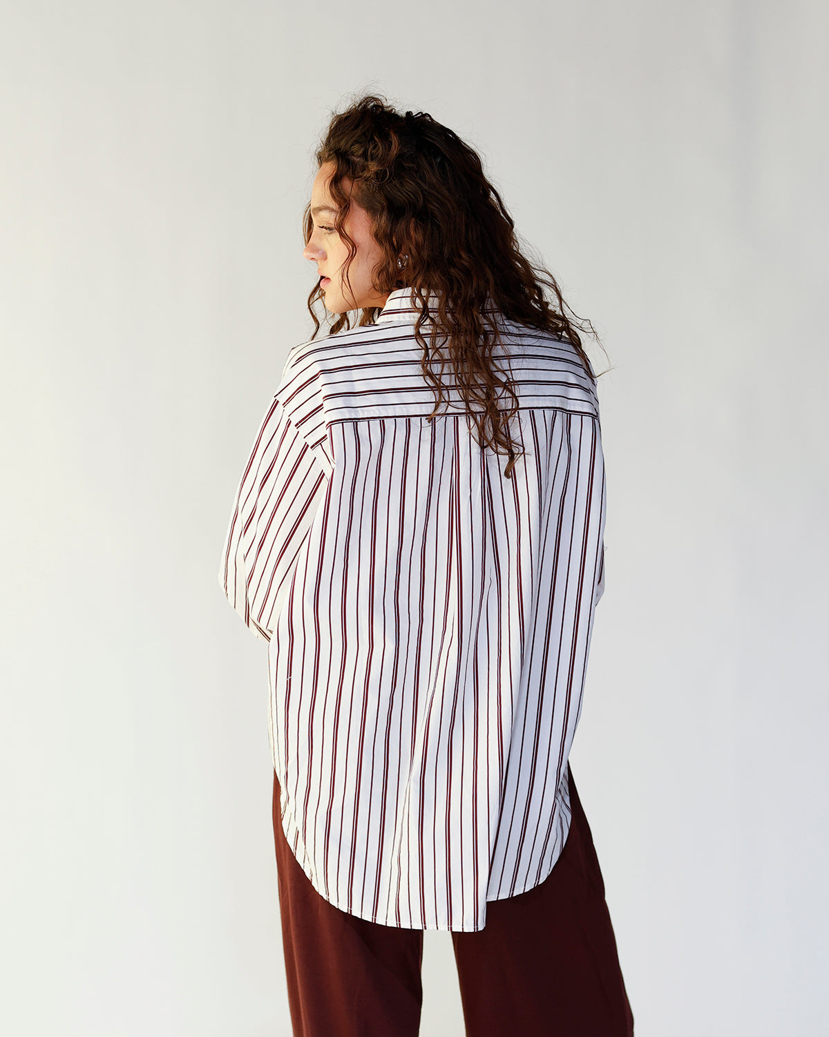 PISTOLA FINLAY BUTTON UP X CLARET STRIPE