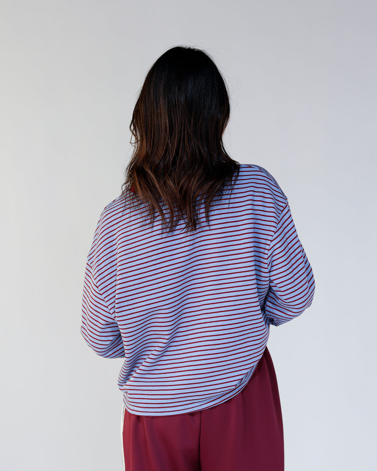 WEEKEND MOOD STRIPED LONG SLEEVE TOP