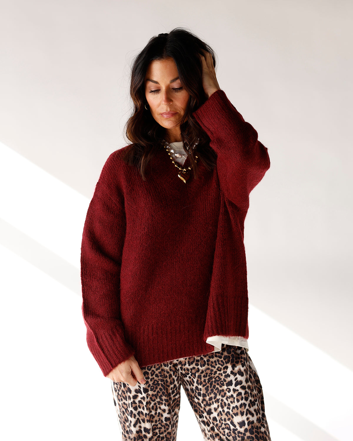 PISTOLA TALIA CLARET SWEATER BURGUNDY