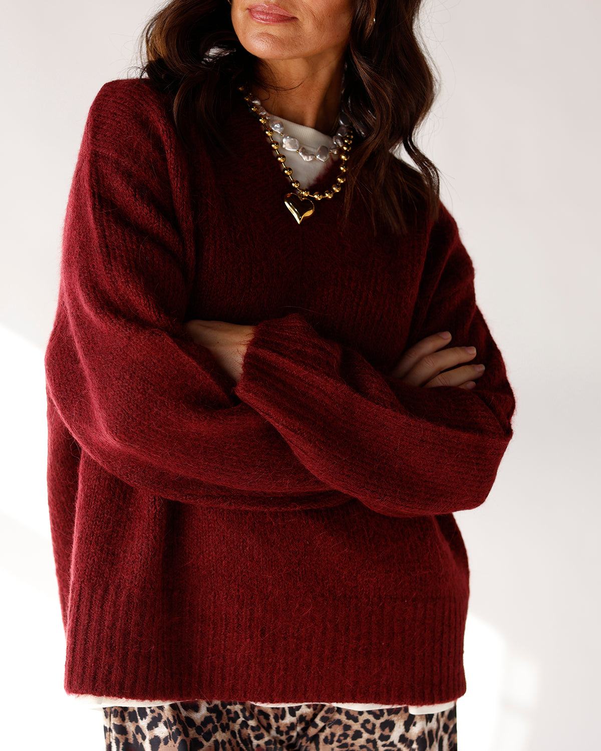 PISTOLA TALIA CLARET SWEATER BURGUNDY