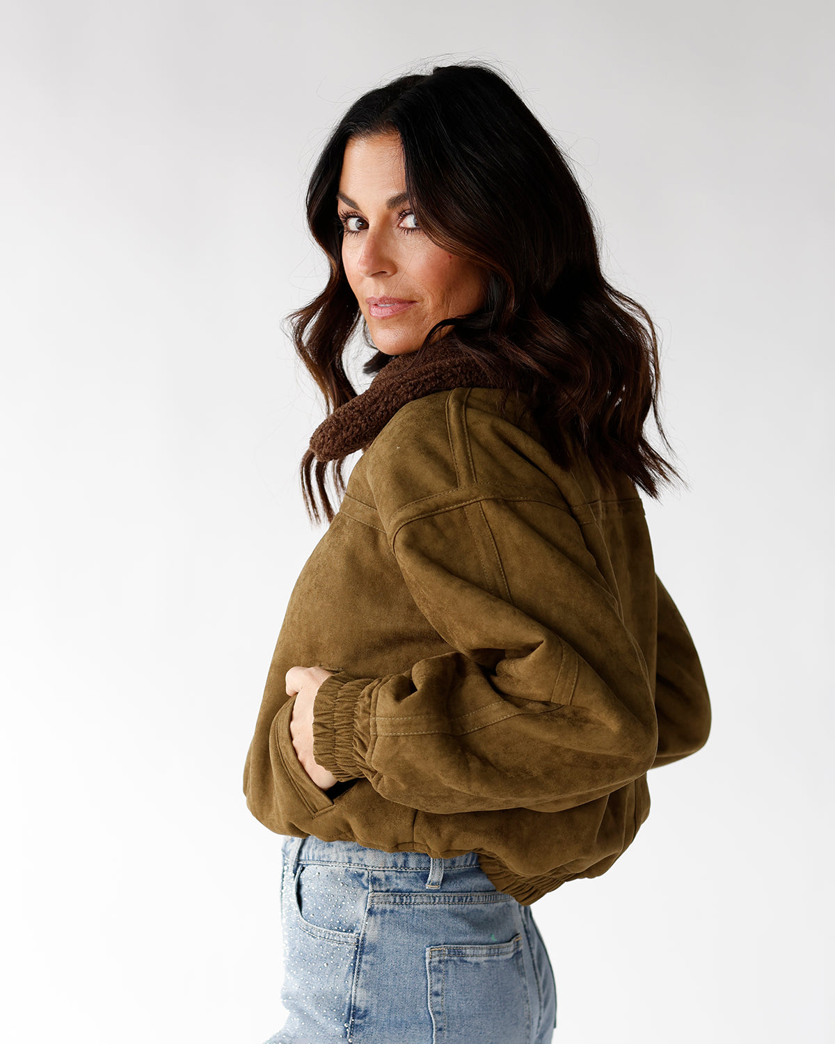 CHARLIE TEDDY LINED BOMBER JACKET