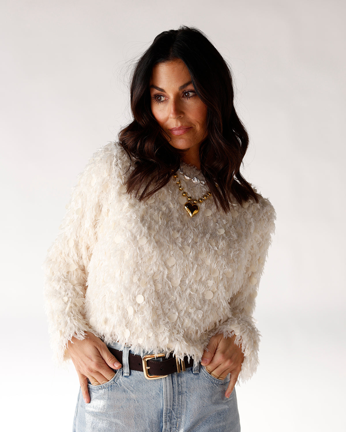 SNOW DAY FUZZY SWEATER