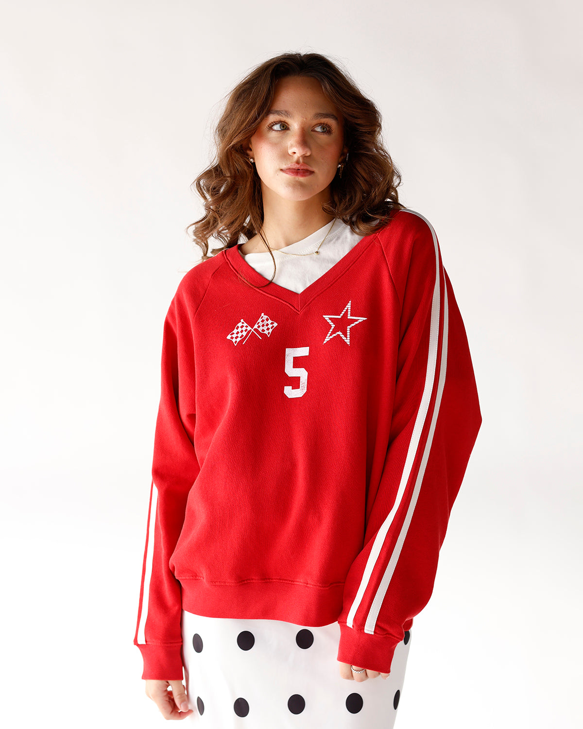 DAYDREAMER 5 STAR RACING V-NECK SWEATSHIRT