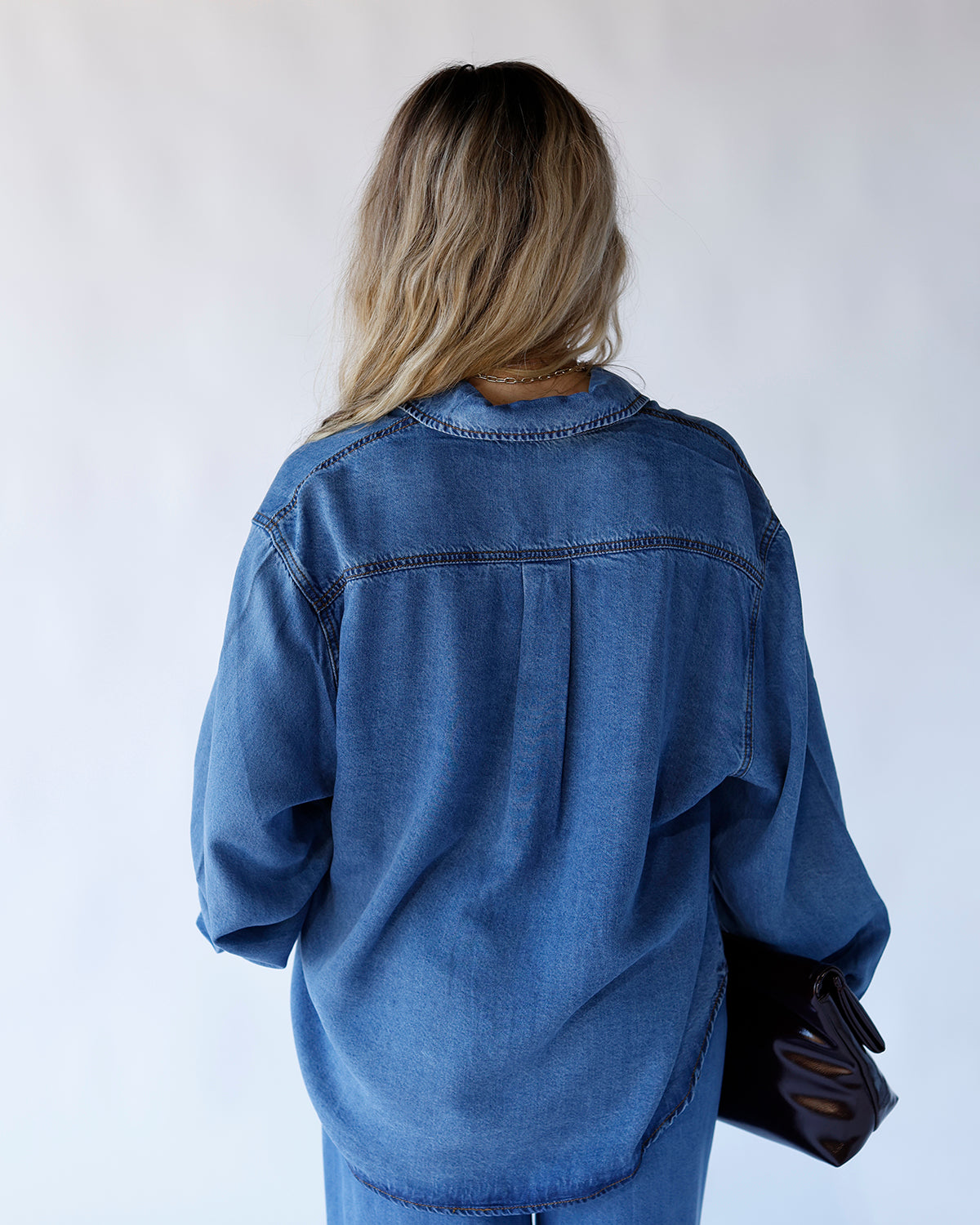 FRNCH MELISSE DENIM BLUE SHIRT