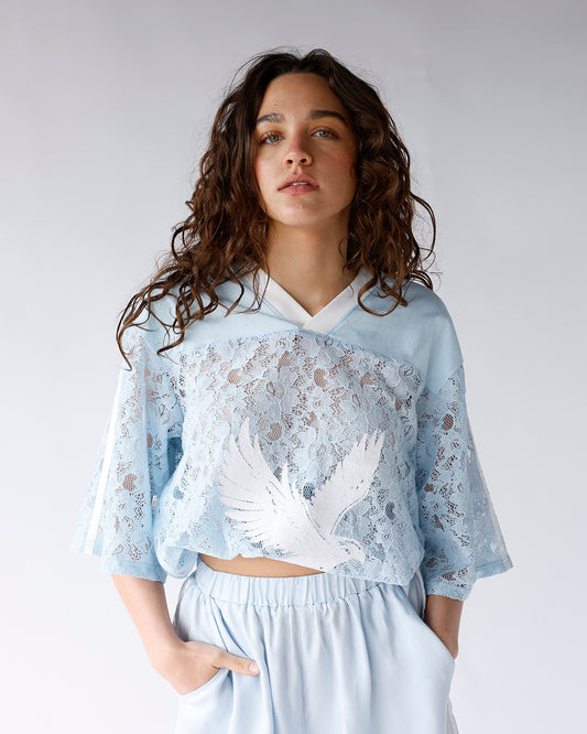 HIP SOARING SHEER LACE JERSEY
