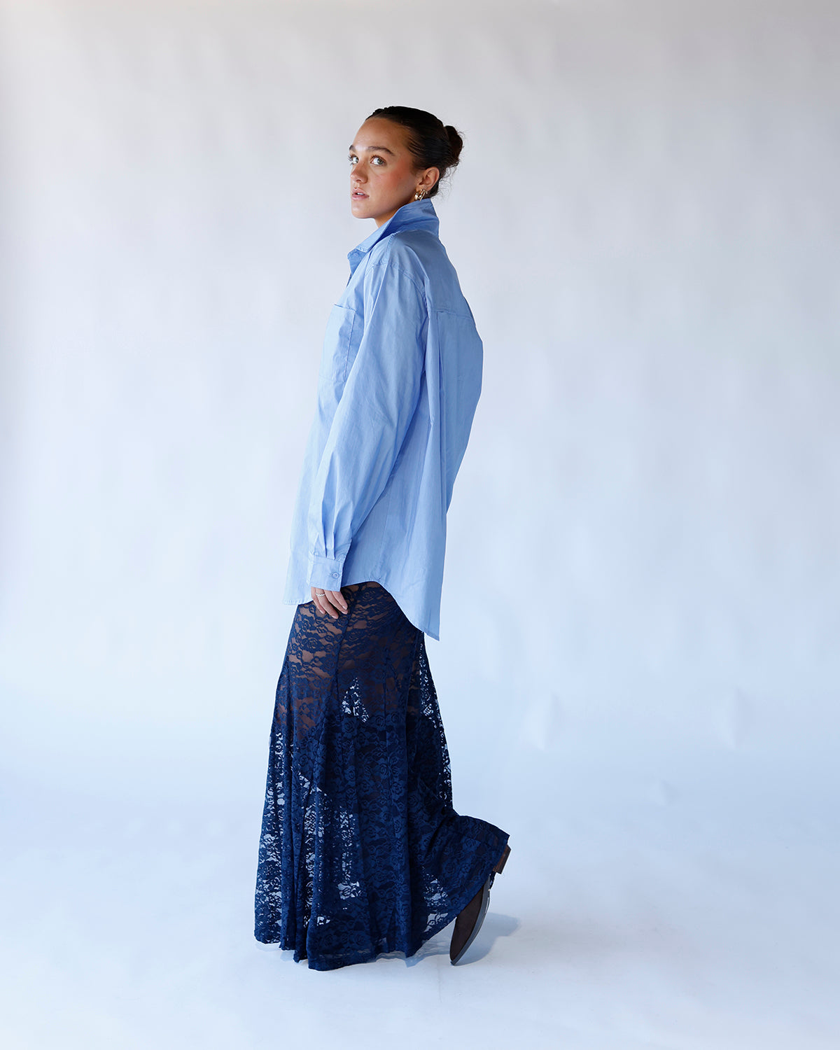 MIDNIGHT GARDEN LACE MAXI SKIRT